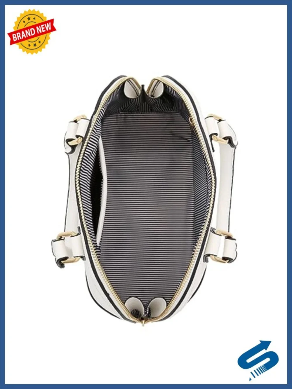Saffiano Classic Dome Satchel with Gold Tone Hardware
